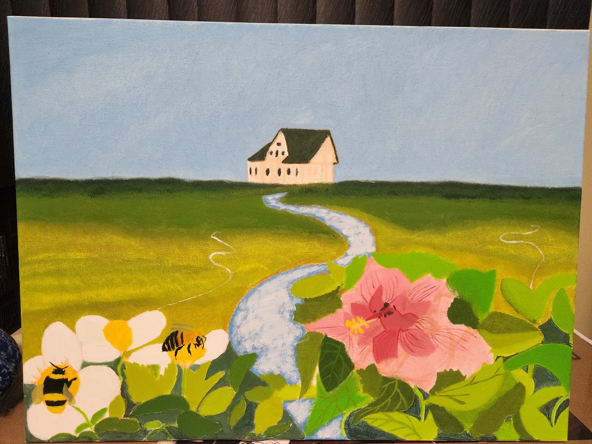 DatCoolAnimator's tweet image. I have yet to live up to the title of animator. So I made painting cause of college