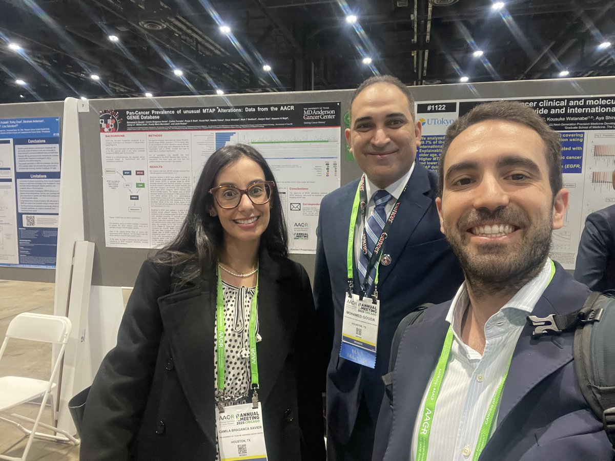 Carlos Torrado (@carlostorradomd) on Twitter photo Great poster presentation by our colleague <a href="/mgoudaMD/">Mohamed A Gouda</a>. Strong work on MTAP alterations. Congratulations!
<a href="/CamilaBragancaX/">Camila Braganca Xavier</a> <a href="/AACR/">AACR</a> <a href="/MDAndersonNews/">MD Anderson Cancer Center</a> Great poster presentation by our colleague <a href="/mgoudaMD/">Mohamed A Gouda</a>. Strong work on MTAP alterations. Congratulations!
<a href="/CamilaBragancaX/">Camila Braganca Xavier</a> <a href="/AACR/">AACR</a> <a href="/MDAndersonNews/">MD Anderson Cancer Center</a>