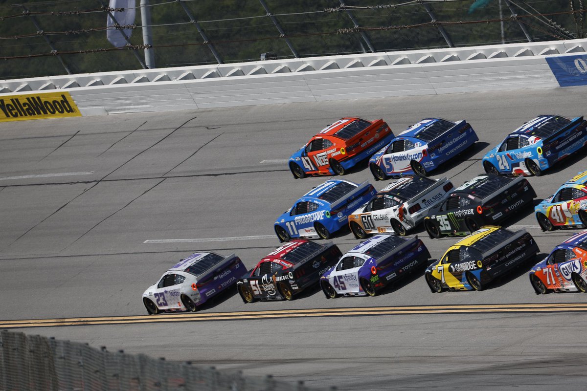 RickWareRacing's tweet photo. Stage 1️⃣ in the #JackLinks500 at @TALLADEGA is complete. Cody Ware finishes P8 and earns 3 bonus points. The No. 51 @Arbys x @acbarbeque Ford Mustang Dark Horse is rollin’. #WareItsAt https://t.co/B5pylTqC6Y