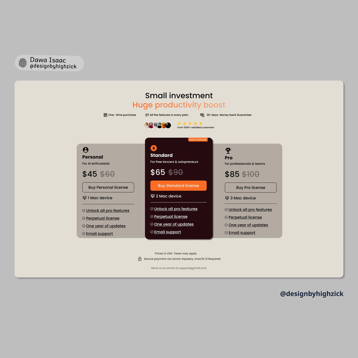 Highzick2's tweet photo. Day 10 of @Victordiamond01  30 day UI Challenge

Pricing screen 

#Diamondcreationacademy #UIchallenge #Learningbydoing #UXDesign #ProgressIndicators #Day1 #30DaysChallenge #Victorubah https://t.co/kNJphWIOlS