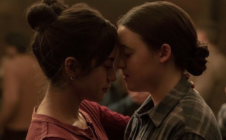 dayasrussell's tweet photo. dina telling ellie "you're gay i'm not" baby the closet is glass i fear https://t.co/4O9FFuQesz