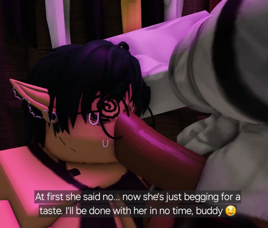 Oli... les traigo unas fotitos del video de ayer .
No pregunten por los diálogos, son solo unos fetiches míos, perdón... :, )

#futanari / #rr34 / #robloxporn / #robloxnsfw  / #rule34