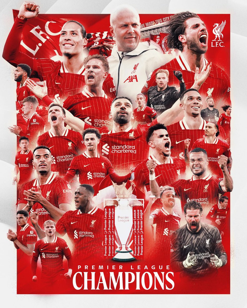 Sarah_Evans14's tweet photo. Premier League Champions 2024/2025 🙌🏻😀 @LFC #LiverpoolFC #premierleaguechampions https://t.co/UcJHx839o7
