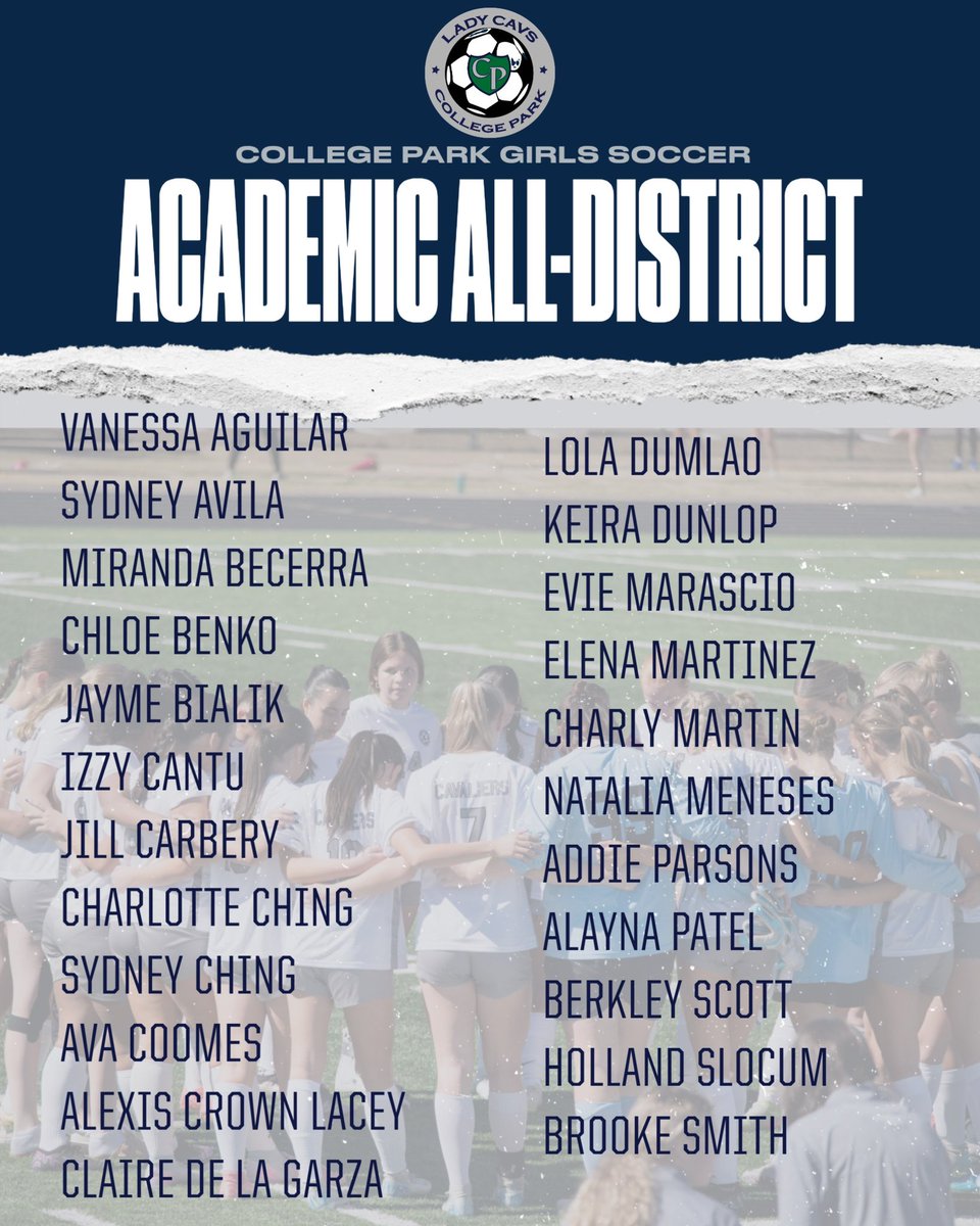 We’ve got a few more awards to honor today! First, a huge round of applause for our 13-6A Academic All District recipients. We’re proud of our amazing student-athletes!