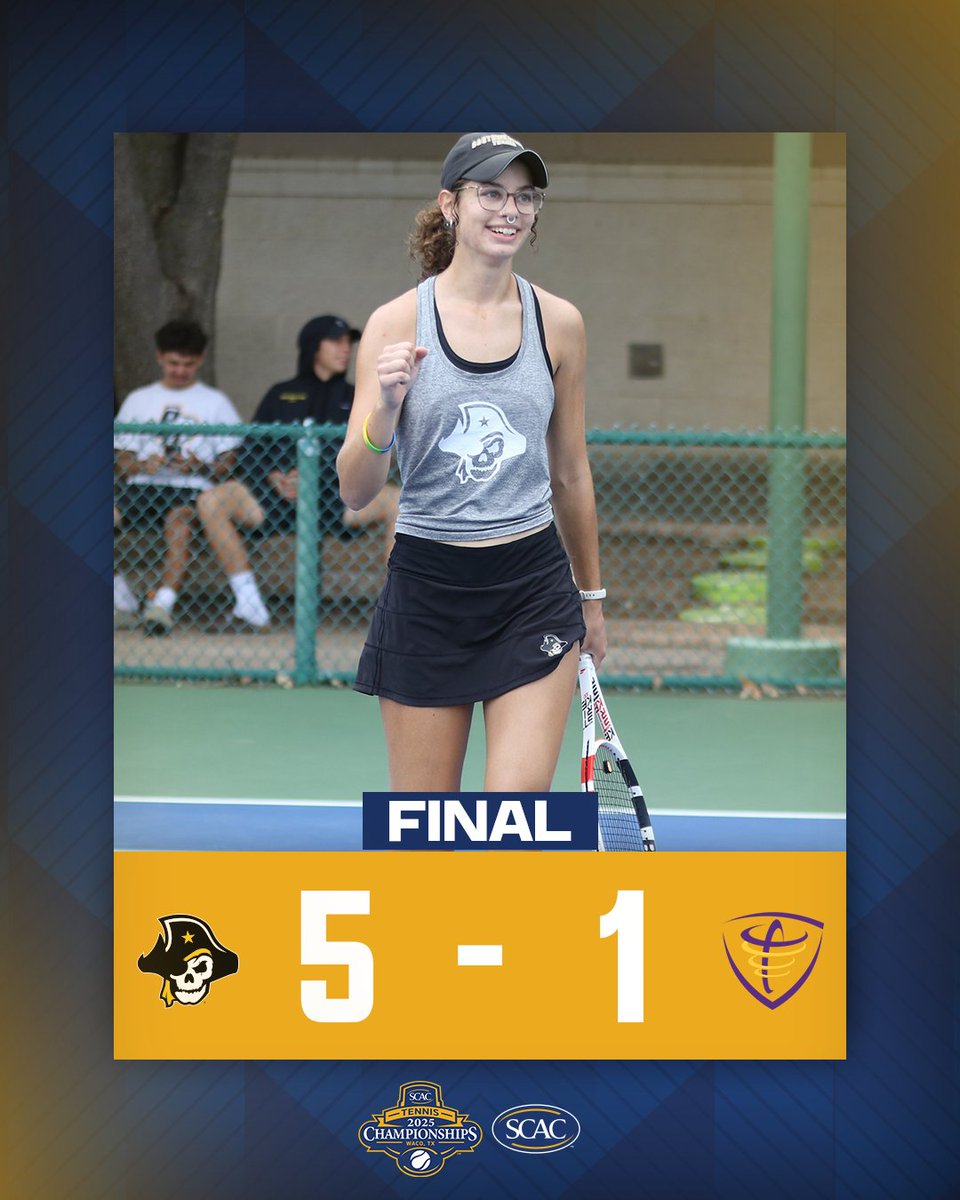 SCAC (@scac_sports) on Twitter photo #SCACWTen | ๐ฅ Secured! <a href="/SUPirates/">Southwestern Pirates</a> knock off <a href="/CTXAthletics/">Concordia Athletics</a>, 5-1, in today's Third-Place match๐พ
#SCACChamps | #d3tennis | #NCAAD3 | #SCAC #SCACWTen | ๐ฅ Secured! <a href="/SUPirates/">Southwestern Pirates</a> knock off <a href="/CTXAthletics/">Concordia Athletics</a>, 5-1, in today's Third-Place match๐พ
#SCACChamps | #d3tennis | #NCAAD3 | #SCAC