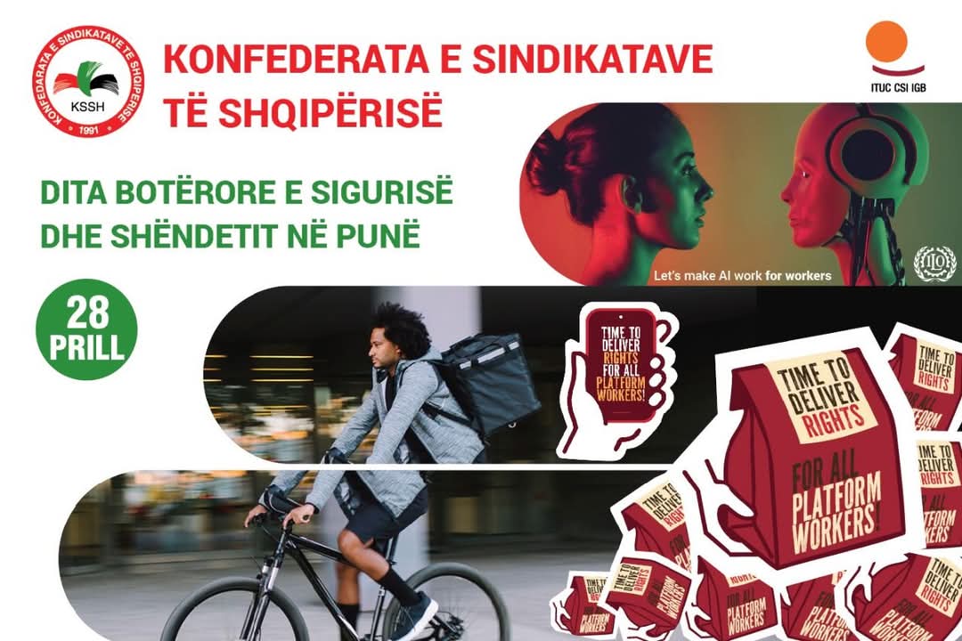 AnisaSubashi1's tweet photo. 🤖 ILO emphasizes "Technology should protect, not replace, workers’ rights.
As AI and digital tools reshape the world of work, how can we ensure they make jobs safer, fairer, and more inclusive?". @KSSH_ALBANIA also, this is why on 28 April, we will organise a National Conference https://t.co/3caiIA9o4b