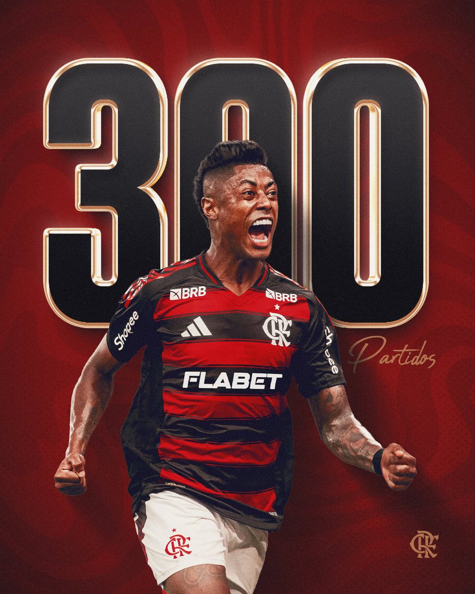 ¡3️⃣0️⃣0️⃣ partidos de Bruno Henrique!❤️🖤