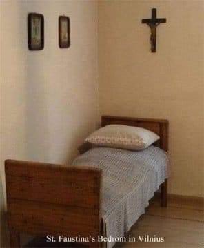 St Faustina’s room where Jesus appeared to her and gave her the Chaplet of Divine Mercy.