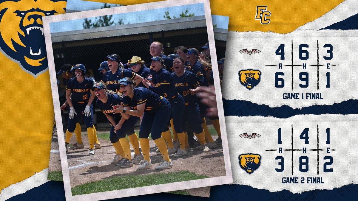 That's how you close out your home schedule!

@fcgrizsoftball takes both ends of the twin bill from league-leading Transylvania, running their winning streak to nine games overall!

#TeamGriz heads to Hanover on Wednesday for 2 more games.