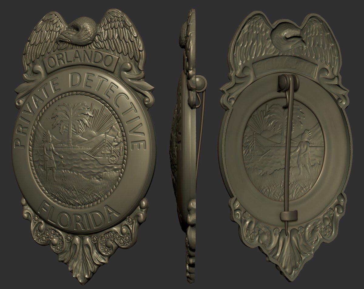finished sculpting the badge 🕵️

  #gamedev #gameart #3dart #3dartist #unreal #gameartist #characterdesign #characterart