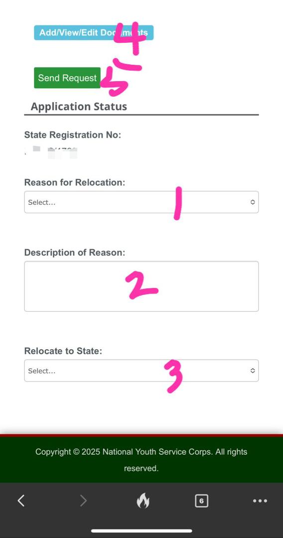 nysc360's tweet image. This is how relocation page look like 👆… 
 
*HOW TO APPY 👇*

1. Select Reason for your relocation … If you’re using Medical Report you’ll select *HEALTH* 

2. State reason for for your relocation… Reason will be on your Medical report.