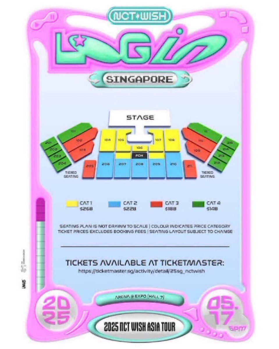 WTS

nct wish login in singapore sg 

2x cat1 section 106🎫
2x cat2 section 208🎟️

Front Row Seats

Original Price
Dm if interested 🙏 

#NCTWISH_ASIA_TOUR #NCTWISHinSG 
#NCTWISHinSINGAPORE