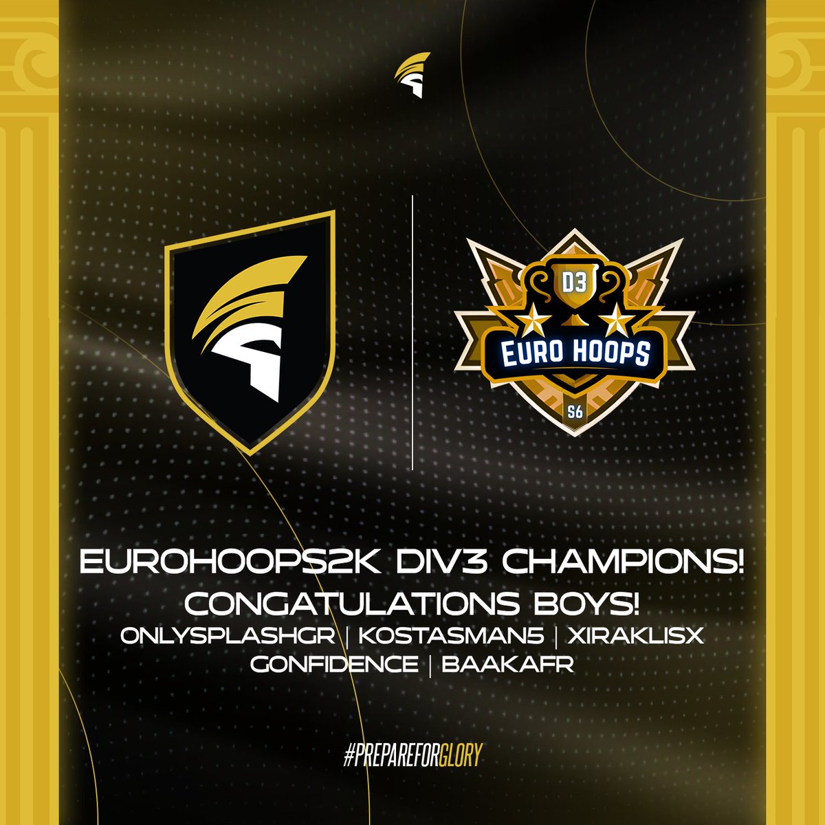 Spartans EU (@spartanseu) on Twitter photo WE ARE YOUR <a href="/EuroHoops2K/">𝗘𝘂𝗿𝗼 𝗛𝗼𝗼𝗽𝘀 𝟮𝗞</a> DIV3 CHAMPIONS!
CONGRATULATIONS BOYS!
<a href="/KostasPargas/">Konstantinos Pargas</a> <a href="/ManKostas5/">KManinho</a> <a href="/xiraklisx/">Iraklis🩻</a> <a href="/gonfidence/">Gon🇱🇧</a> BaakaFR
#PrepareForGlory
#gaming #esports #nba #nba2k #nbaesports WE ARE YOUR <a href="/EuroHoops2K/">𝗘𝘂𝗿𝗼 𝗛𝗼𝗼𝗽𝘀 𝟮𝗞</a> DIV3 CHAMPIONS!
CONGRATULATIONS BOYS!
<a href="/KostasPargas/">Konstantinos Pargas</a> <a href="/ManKostas5/">KManinho</a> <a href="/xiraklisx/">Iraklis🩻</a> <a href="/gonfidence/">Gon🇱🇧</a> BaakaFR
#PrepareForGlory
#gaming #esports #nba #nba2k #nbaesports