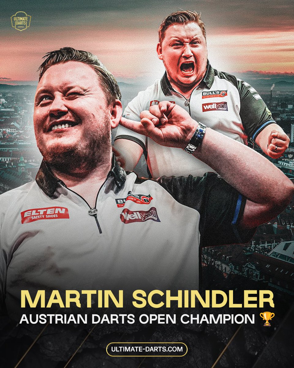 UltimateDarts's tweet image. ๐ง๐๐ ๐ช๐๐๐ ๐ช๐๐ก๐ฆ ๐๐ก ๐๐จ๐ฆ๐ง๐ฅ๐๐! ๐๐ฆ๐น
Martin Schindler dominates in Graz, beating Ross Smith 8-4 to lift the Austrian Darts Open title! A perfect run with wins over Dennant, Doets, Dobey, Rock and Smith. ๐