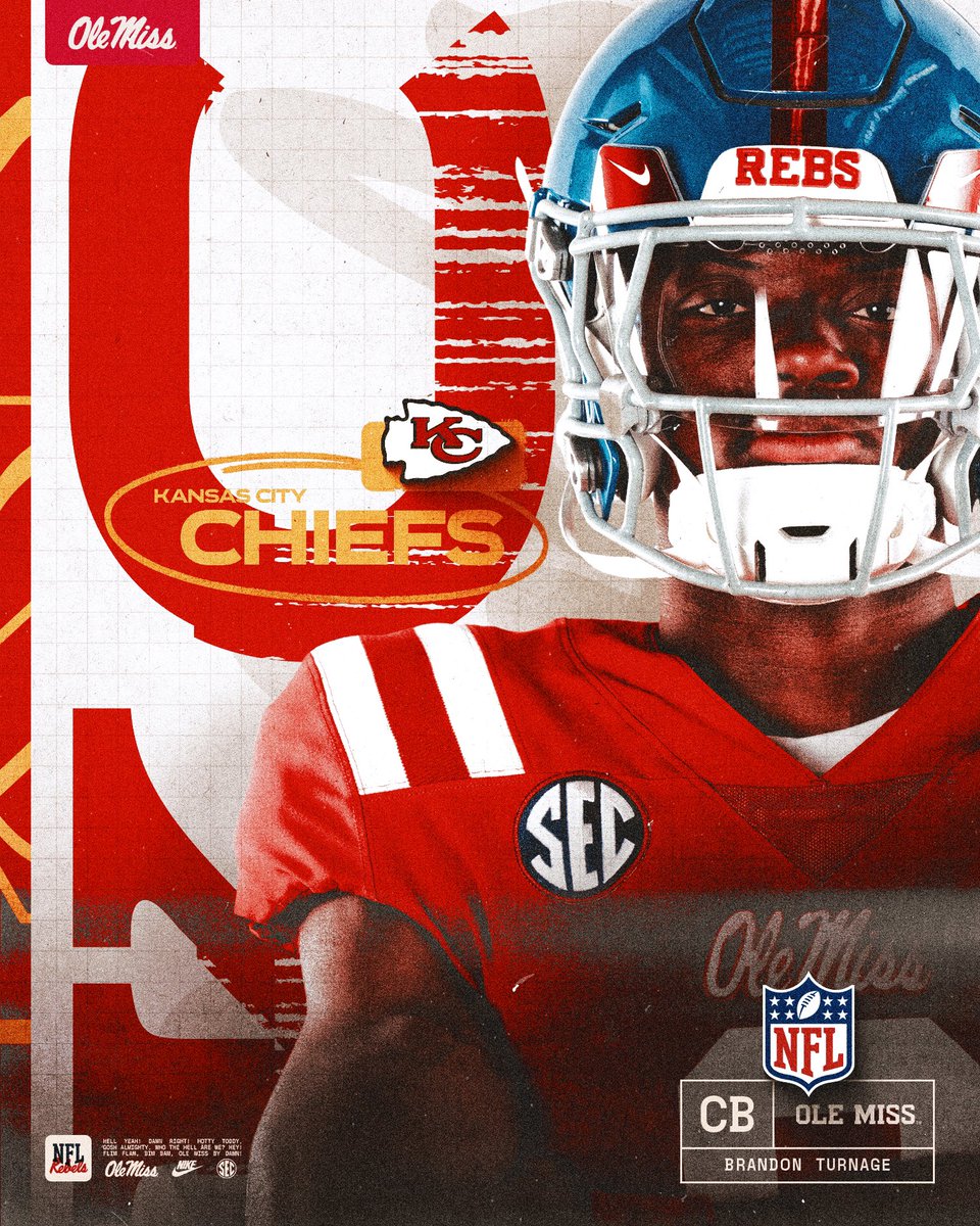 Ole Miss Football (@olemissfb) on Twitter photo The 'Sip ➡️ KC
Brandon Turnage is heading to the <a href="/Chiefs/">Kansas City Chiefs</a>‼️
#HottyToddy x #ChiefsKingdom The 'Sip ➡️ KC
Brandon Turnage is heading to the <a href="/Chiefs/">Kansas City Chiefs</a>‼️
#HottyToddy x #ChiefsKingdom