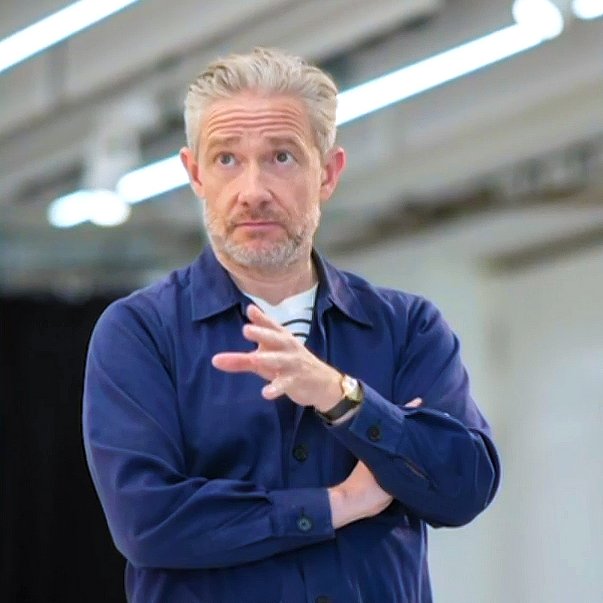 Rehearsal pictures from The Fifth Step, starring Martin Freeman and Jack Lowden. 
(Source: bbc.co.uk/programmes/m...) 
Screenshots taken and colour adjusted by me. #martinfreeman #thefifthstep