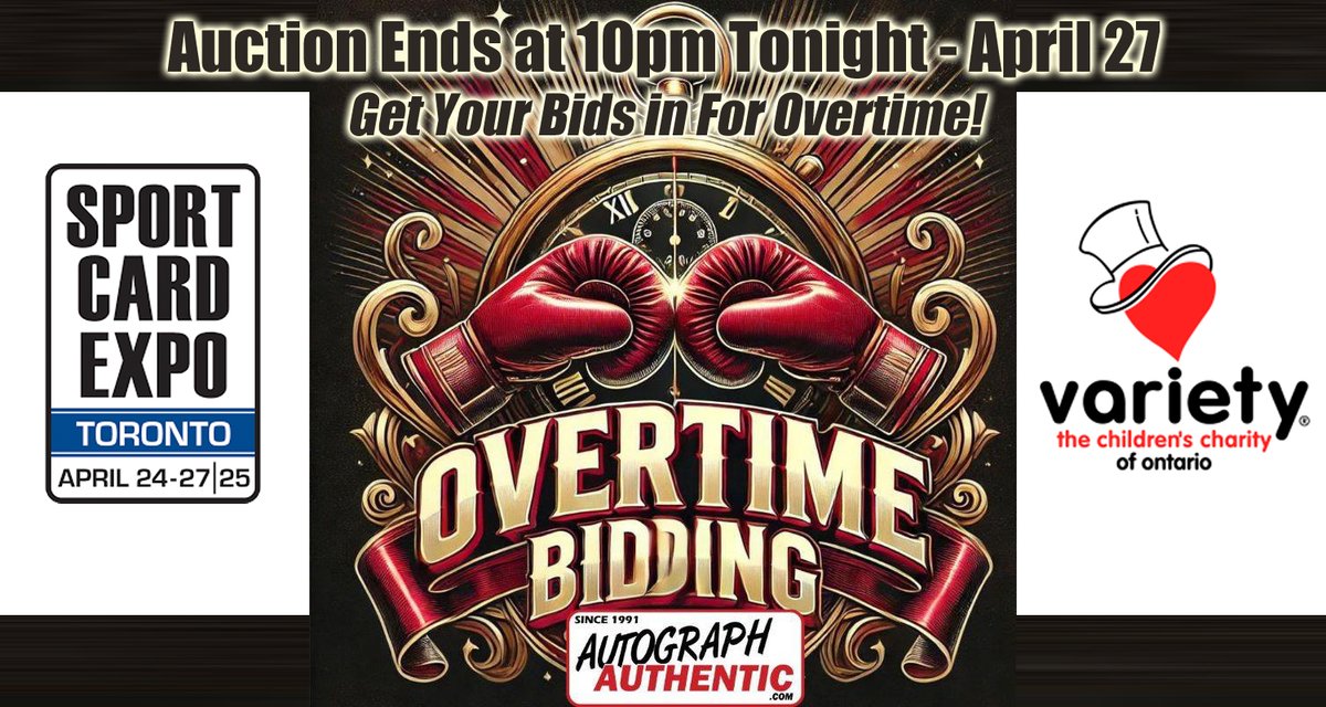 Get Your Bids In For Overtime Bidding.  Auction Ends At 10PM😎 - mailchi.mp/autographauthe…
