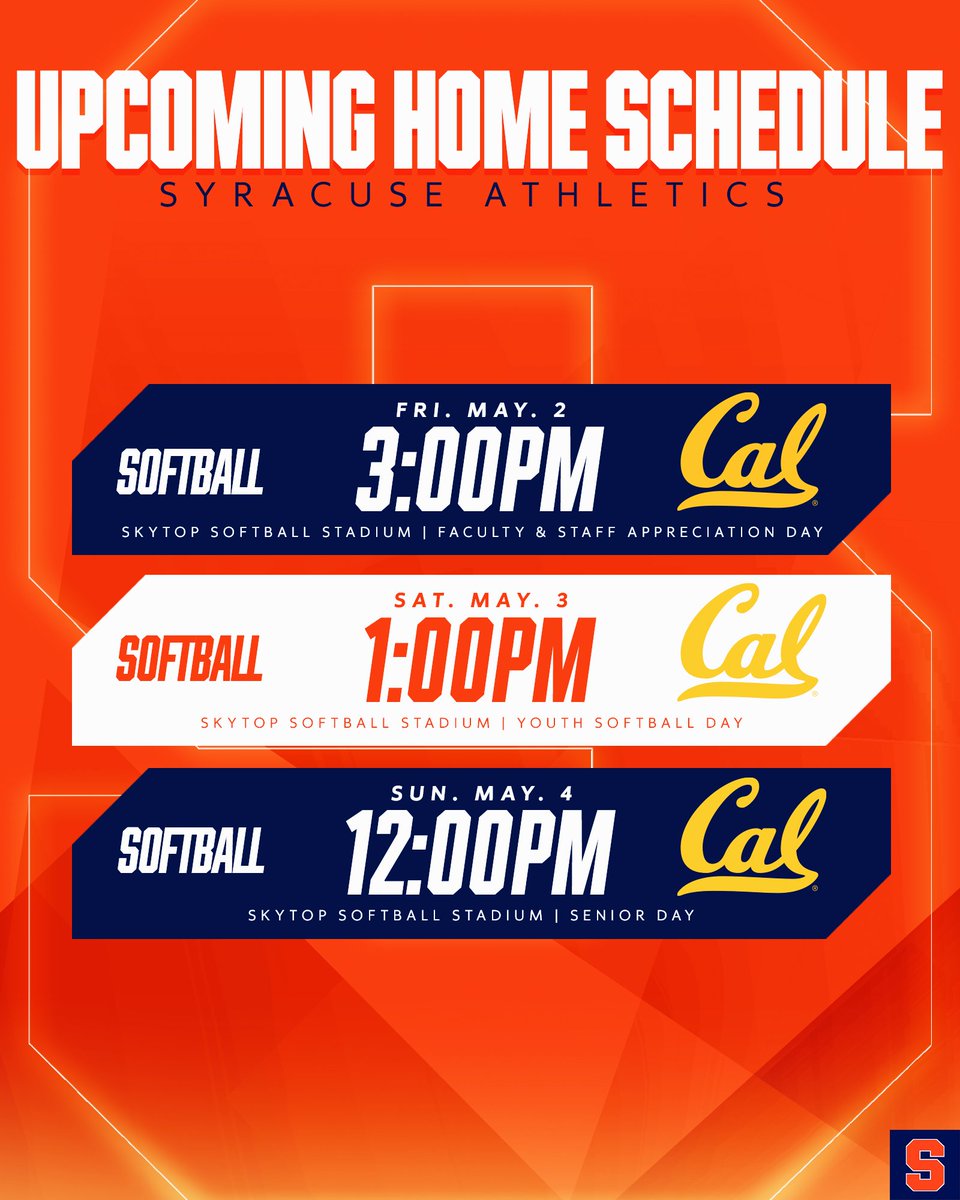 'Cuse Promos (@cusepromos) on Twitter photo Join <a href="/CuseSB/">Syracuse Softball</a> for their last regular season home series this weekend! ๐ฅ๐ Join <a href="/CuseSB/">Syracuse Softball</a> for their last regular season home series this weekend! ๐ฅ๐