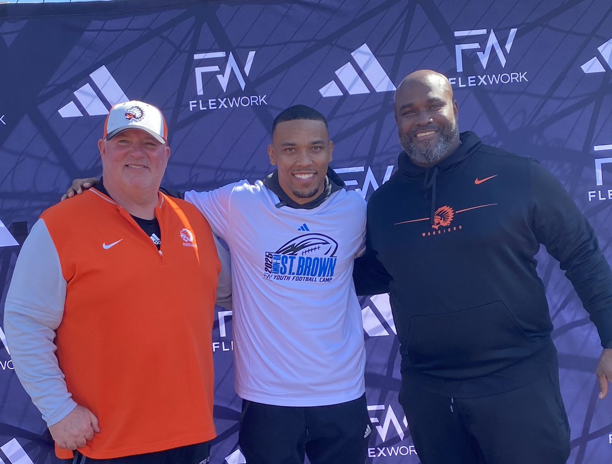 Jeff Calcaterra (@riceadcoachcal) on Twitter photo Amon-Ra St. Brown, Coach Marshall & Coach Cal after a great day of camp. 2 sessions with just under 1300 young football players in attendance. Great Day to be a Warrior!! <a href="/BroRiceWarriors/">Brother Rice HS</a> <a href="/RiceWarriorsFB/">Brother Rice Football</a> Amon-Ra St. Brown, Coach Marshall & Coach Cal after a great day of camp. 2 sessions with just under 1300 young football players in attendance. Great Day to be a Warrior!! <a href="/BroRiceWarriors/">Brother Rice HS</a> <a href="/RiceWarriorsFB/">Brother Rice Football</a>