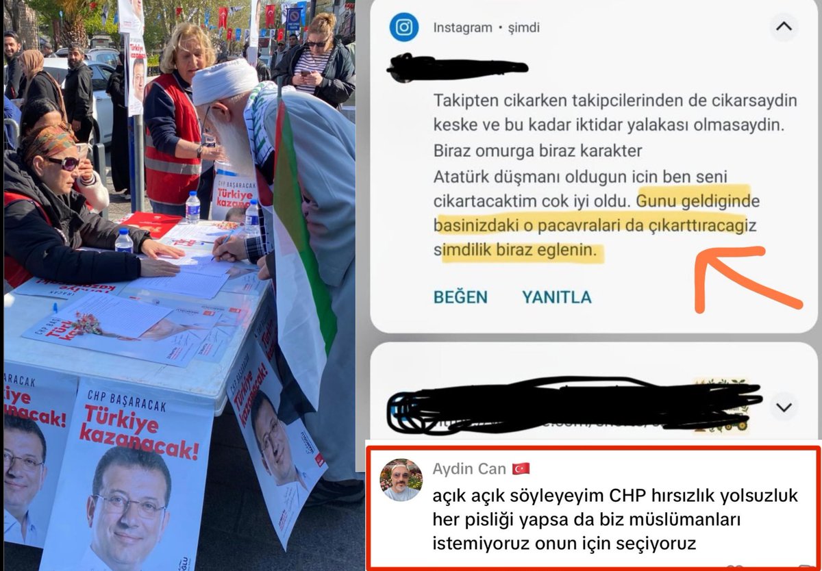 Ah be dedem sen imza atsanda onlar seni sevmiyor sevmeyecek.

Sakallı cübbeli birini görünce "Yallah Arabistan'a!" diyenler, işlerine gelince o sakallı cübbelinin bir yerini nasıl da yalıyorlar.

_______
#Malatya
#deprem
#Sallandık
Kerem Aktürkoğlu