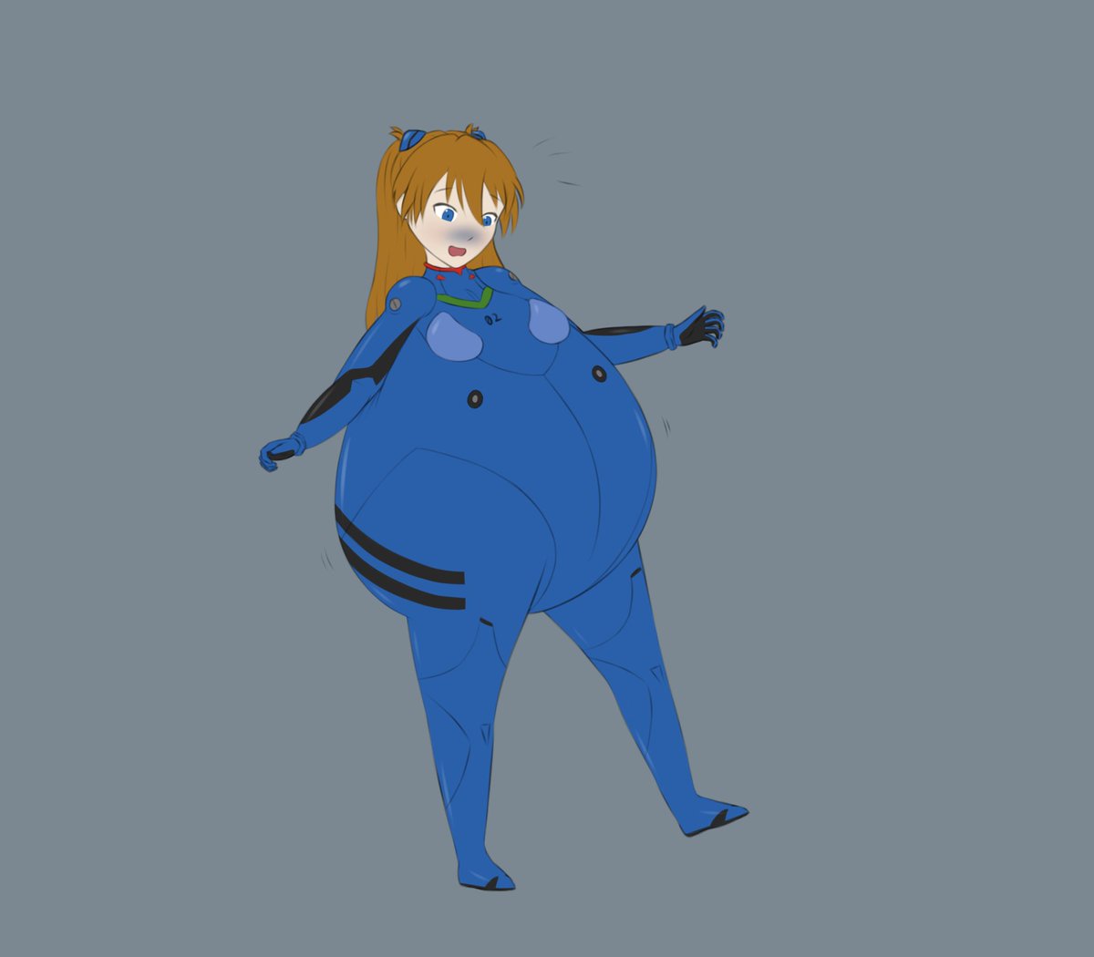 Blueberry Inflation Suit Girl