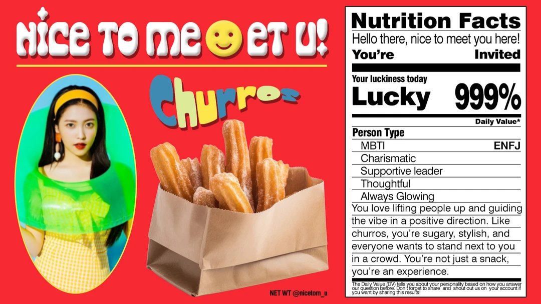 Aku lah si Churros itu! Penasaran gak kamu apa? Jangan-jangan kamu cakwe atau cimol?! Go check <a href="/NiceToM_U/">َ</a> up guys! PDKT bareng sama Yerokim, yes or yes? 0__<