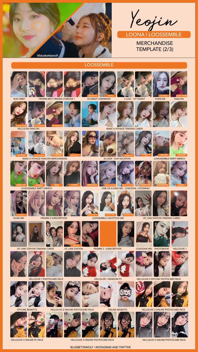 Loona / Loossemble - Yeojin Merchandise Photocard Template (last