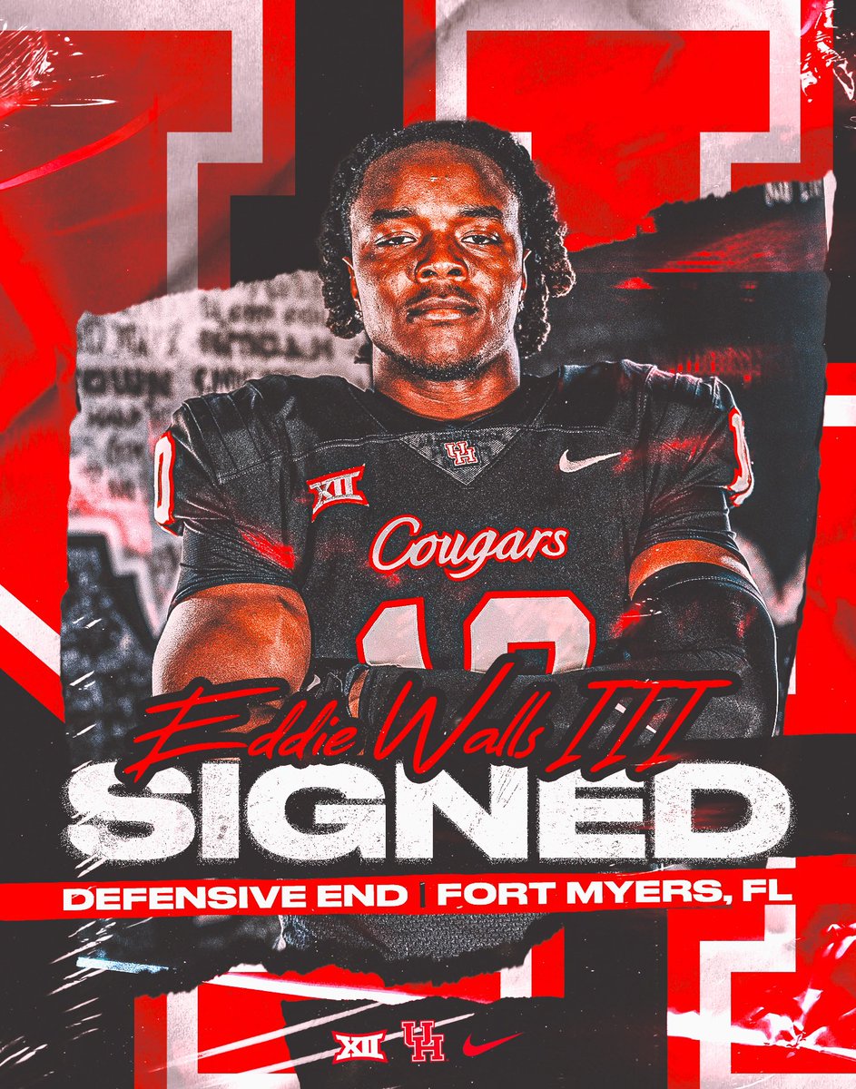 Houston Football (@uhcougarfb) on Twitter photo Welcome to Houston, <a href="/EddieWalls45/">Eddie Walls</a>!
#GoCoogs Welcome to Houston, <a href="/EddieWalls45/">Eddie Walls</a>!
#GoCoogs
