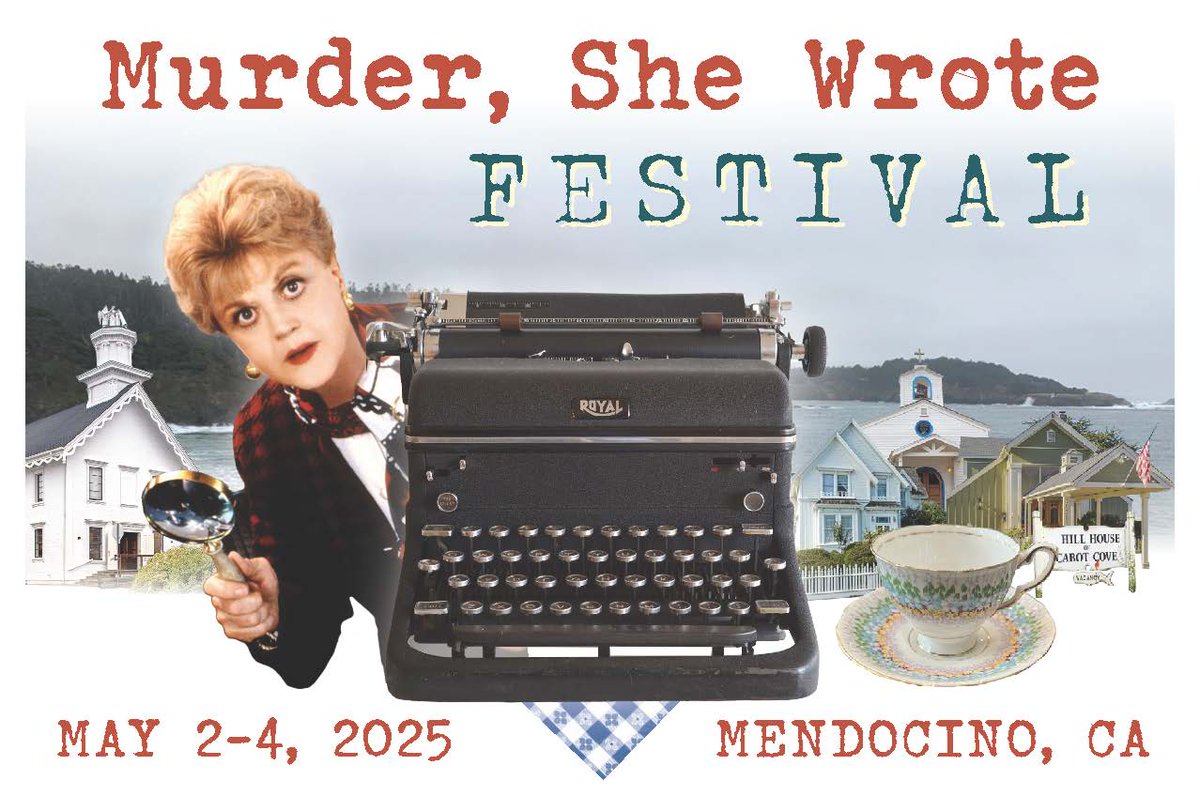 Well next weekend's "Murder She Wrote" Festival in #mendocino California is fully sold out! There's always next year. Dame Angela Lansbury, who played Jessica Fletcher, also starred in two #agathachristie feature films. Can you name them both?