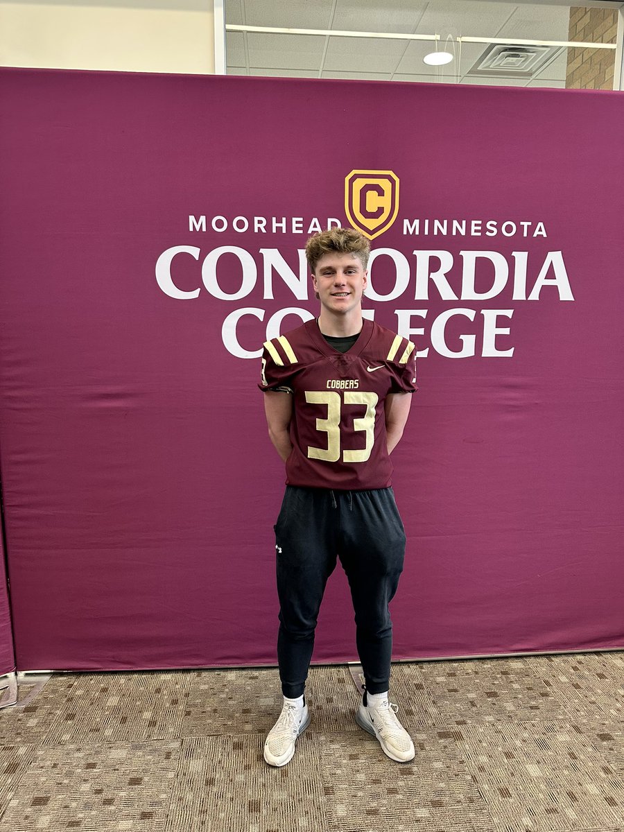 Trevor Larson (@trevorlarson33) on Twitter photo Thanks <a href="/CoachTerryHoran/">Terry Horan</a> <a href="/KCBakk31/">Kyle Bakken</a> for having me for a junior day visit! Great to learn about the program. <a href="/Cobber_Football/">Cobber Football</a> Thanks <a href="/CoachTerryHoran/">Terry Horan</a> <a href="/KCBakk31/">Kyle Bakken</a> for having me for a junior day visit! Great to learn about the program. <a href="/Cobber_Football/">Cobber Football</a>