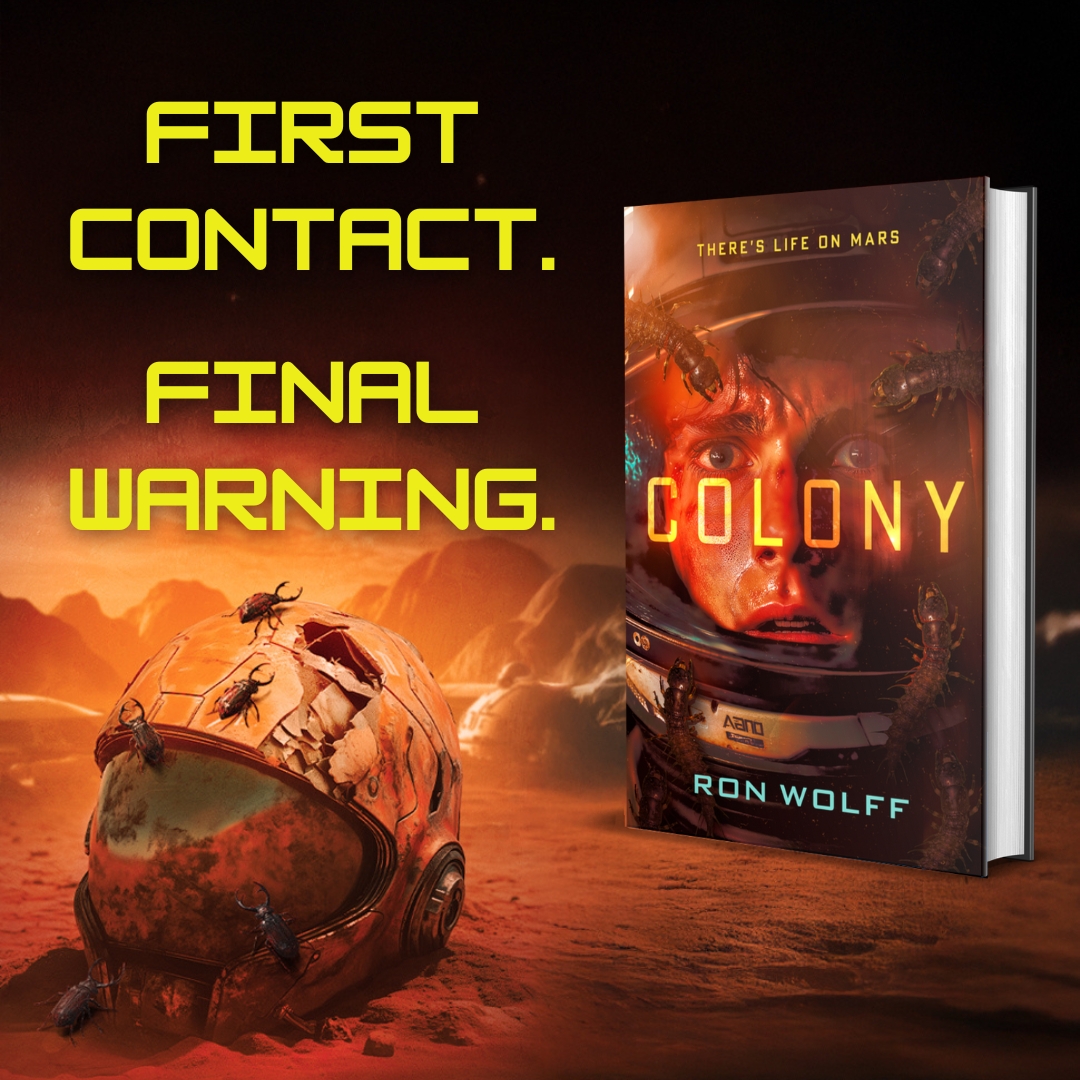 🚀 COLONY — my debut YA sci-fi novel — is out now!

📖 Grab your copy: ronwolffbooks.com

“A riveting epic that balances coming-of-age angst with science fiction thrills...intricately plotted YA debut.” – @BookLife Editor’s Pick

#YAbooks #SciFiReads #SciFiThriller