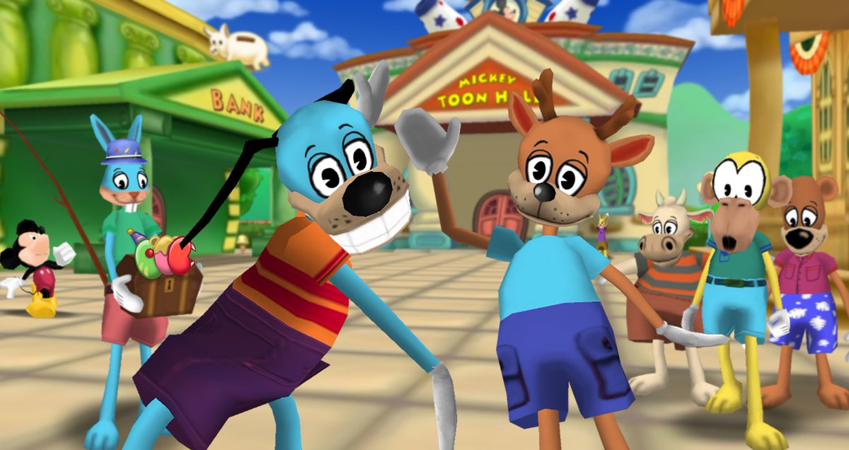 ToontownHT's tweet photo. The end is deer! Across Toontown, deer have caught up on some much needed beauty sleep. 

On top of that, grab your tackle-boxes! Fishermen everywhere are receiving an updated fishing interface packed with a new bait section so that you can capitalize on the big catches! https://t.co/lKPkDvVzmO