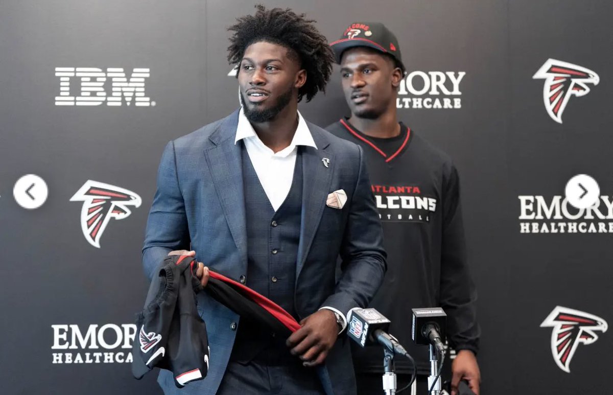 NFL_DF's tweet image. Grading the Atlanta Falcons draft class 👀
Overall Grade: A+ 🏆
1.15 LB Jalon Walker (A-)
1.26 ED James Pearce Jr. (A)
3.96 S Xavier Watts (A+)
4.118 S Billy Bowman Jr. (A)
7.218 OT Jack Nelson (A)
Every player here we grabbed at TREMENDOUS value. Two of ‘my guys’ in Pearce…