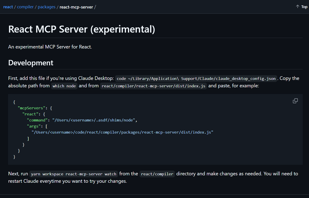 8. React MCP Server (experimental)
github.com/facebook/react…