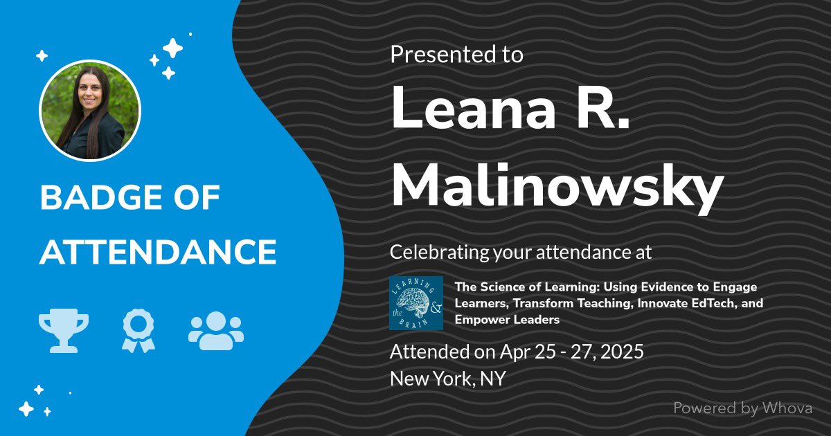 Leana Malinowsky- Middlesex CTOY 2023 (@msmalinowsky) on Twitter photo Thanks to <a href="/learningandtheb/">Learning & the Brain</a> for an amazing conference this weekend! I highly recommend recommended to anyone who works with students and is interested in how the brain truly learns! Thanks to <a href="/learningandtheb/">Learning & the Brain</a> for an amazing conference this weekend! I highly recommend recommended to anyone who works with students and is interested in how the brain truly learns!