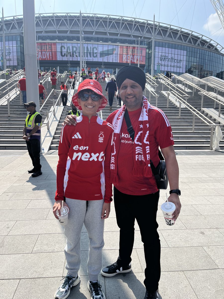 Today wasn’t meant to be. But standing at Wembley, side by side with my son, cheering for the club I’ve loved since I was a kid — that’s a memory for life. #NFFC