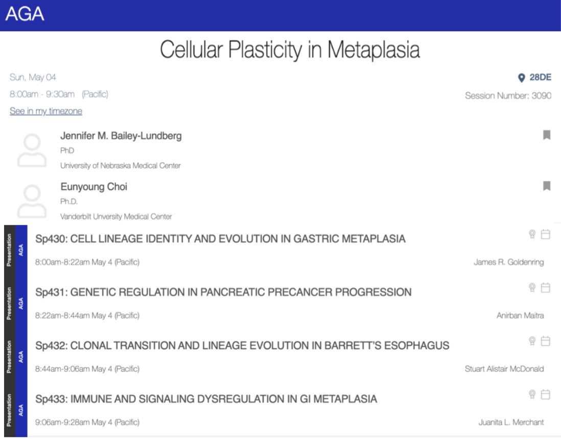 Attending #DDW2025? Don’t miss the May 4, 8AM Translational Symposium: Cellular Plasticity in Metaplasia-with <a href="/GoldenringLab/">Goldenring Lab</a>, <a href="/Aiims1742/">Anirban Maitra</a>, Stuart McDonald &amp; Juanita Merchant discussing GI lineage progression, evolution, &amp; immune signaling.  Honored to co-moderate w/ <a href="/The_Choi_Lab/">CHOI LAB</a>