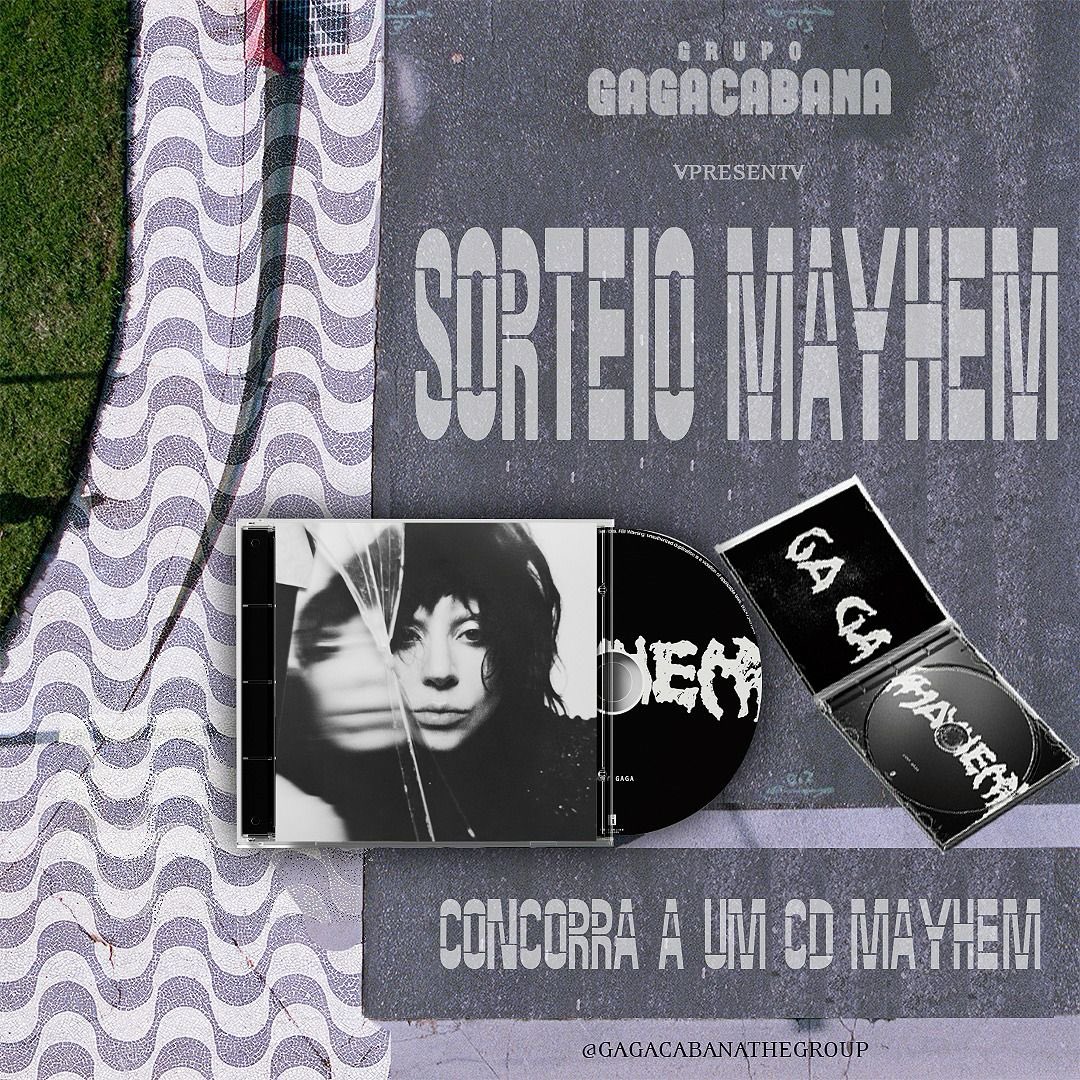 GAGACABANAgroup's tweet image. ÚLTIMO SORTEIO GAGACABANA!

Pra fechar com chave de ouro: vamos sortear 1 (um) CD físico "Mayhem – Standard Edition" da Lady Gaga!

Como participar:

1. Curta e retuite este post.

2. Comente fazendo seu pedido de VIP pro show da Gaga em Copacabana+