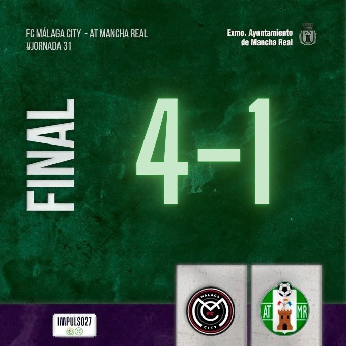 Hoy 4-1 y seguimos reivindicando lo que es nuestro. Pagadnos ya.
<a href="/FCMalagaCity/">FC Malaga City Academy</a> <a href="/JTorremolinosCF/">Juventud Torremolinos CF</a> <a href="/FCMCGeorge/">George Henry Louis Jermy #14</a> <a href="/Dmedilopez/">Dani Medina</a> <a href="/Gianky008/">Gianky</a> <a href="/malagahoy_es/">Málaga Hoy</a> <a href="/TribunaPozuelo/">La Tribuna del Pozuelo</a> <a href="/aesparraga/">Adrián Espárraga</a> @pablipikolin_ <a href="/CanalLagarto/">CanalLagarto.com</a> <a href="/DeportesCuatro/">Deportes Cuatro</a> <a href="/braitontv/">Braiton TV</a> <a href="/riivas20/">Joaquin Rivas 122’</a> <a href="/M0desteando/">Modesteando</a>