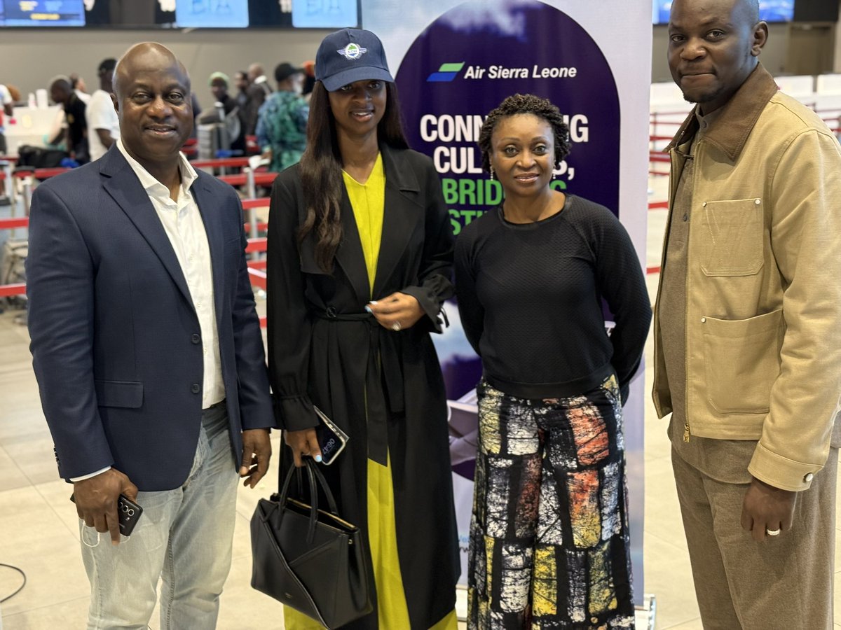 Proud moment for Sierra Leone! We have arrived in London aboard the inaugural flight of Air Sierra Leone. It took us just about 6 hrs of flying time, with a superb service, tasty and sumptuous local dishes and smooth landing. A historic step in connecting our nation to the world.