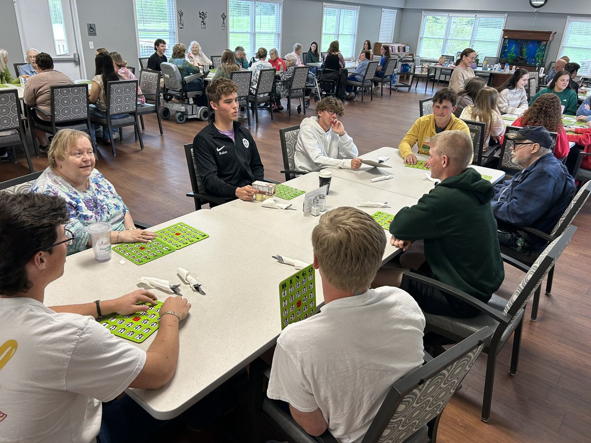 Several National Honor Society’s members spent a wonderful afternoon visiting and playing BINGO with residents at High Point Residence Salem South. I’m not sure who enjoyed it more — the NHS members or the residents! #SalemWildcatPride