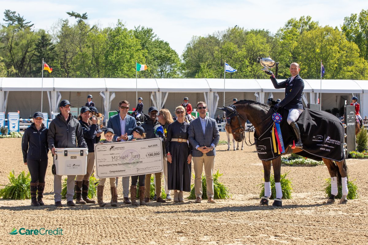 Young Rider Magazine (@youngridermag) on Twitter photo Michael Jung (GER) & FischerChipmunk FRH have won the <a href="/KyThreeDayEvent/">Defender Kentucky Three-Day Event</a>! 🏆️
After setting a Kentucky Three-Day Event record in dressage, the Olympic gold medal-winning pair dominated the event.
Check out our recap now: tinyurl.com/epdb5t9k Michael Jung (GER) & FischerChipmunk FRH have won the <a href="/KyThreeDayEvent/">Defender Kentucky Three-Day Event</a>! 🏆️
After setting a Kentucky Three-Day Event record in dressage, the Olympic gold medal-winning pair dominated the event.
Check out our recap now: tinyurl.com/epdb5t9k