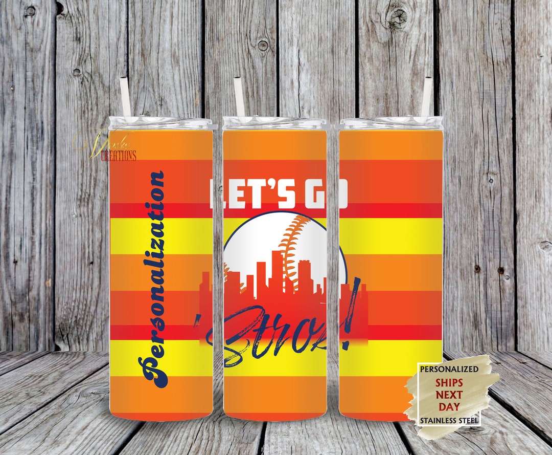 Vankecreations's tweet photo. Let's Go Stros Tumbler, Personalized Tumbler with Straw and Rubber Bottom, 20oz sublimation tumbler, Orange, Blue, White Baseball Tumbler by VankeCreations https://t.co/KVVgd1B7Qc #VankeCreations #CustomGifts #VeteranOwned https://t.co/L8iT6f62Pz
