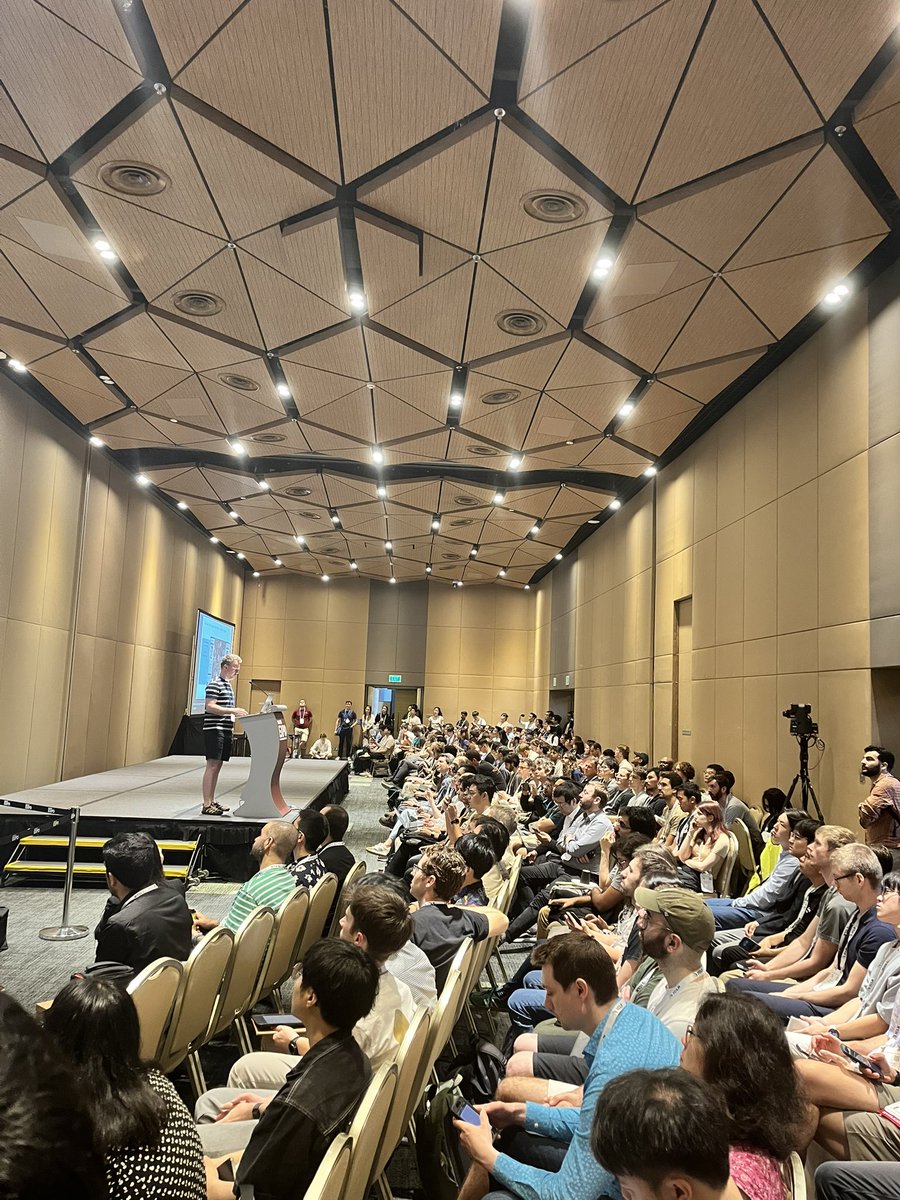 CULLYAntoine's tweet image. Great talk from @_rockt and @jparkerholder this morning at #ICLR2025, again super packed!! Did not have time for my question so here it goes: it seems that the multi-agent aspect is conditioned on the user inputs, but to go further we need to give the world its own mind. How?