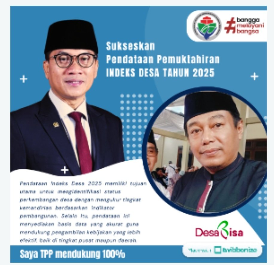 Iskandar Nur Hasan (@iskandar__nh) on Twitter photo #TPPBersamaMenteriDesa dalm pendampingan Pemdes dan TPP dalam pemutakhiran Indeks desa data yg valid Akurat
Wujudkan Asta cita Presiden <a href="/prabowo/">Prabowo Subianto</a> Membangun dari Desa Jajaran <a href="/kemendespdt/">#BangunDesaBangunIndonesia</a> pak menteri <a href="/YandriSusanto27/">Yandri Susanto</a> pak Wamen <a href="/ArizaPatria/">Ariza Patria</a>
Pak <a href="/taufikmadjid71/">IG : taufik.madjid</a>
<a href="/bpsdmkemendesa/">Bpsdm Kemendesa</a> #TPPBersamaMenteriDesa dalm pendampingan Pemdes dan TPP dalam pemutakhiran Indeks desa data yg valid Akurat
Wujudkan Asta cita Presiden <a href="/prabowo/">Prabowo Subianto</a> Membangun dari Desa Jajaran <a href="/kemendespdt/">#BangunDesaBangunIndonesia</a> pak menteri <a href="/YandriSusanto27/">Yandri Susanto</a> pak Wamen <a href="/ArizaPatria/">Ariza Patria</a>
Pak <a href="/taufikmadjid71/">IG : taufik.madjid</a>
<a href="/bpsdmkemendesa/">Bpsdm Kemendesa</a>
