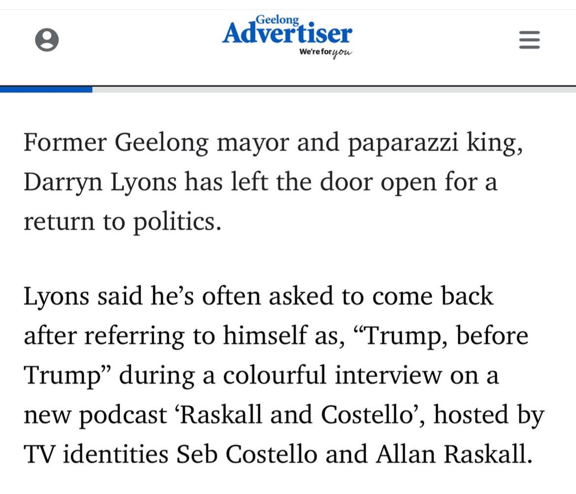 Continuing to make News.
#raskallandcostello - the podcast.