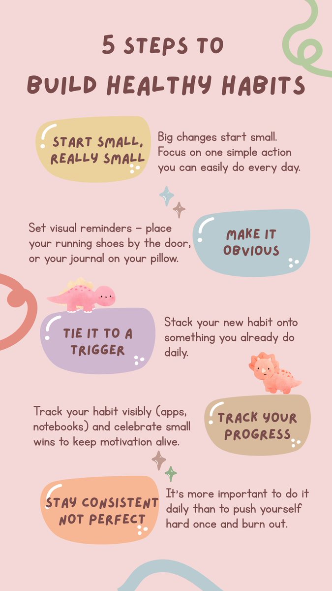 FocusaurApp's tweet photo. 🌱 Struggling to build habits?
You're not broken.
You're not lazy.
You just need better methods — not more willpower.

Here are 5 simple ways to build healthy habits without burning out. 🛤️

#Focusaur #buildinpublic #tuesdayvibe #MOVE #productivity #motivation #ADHD #aprildream https://t.co/dWzbyRqW9g