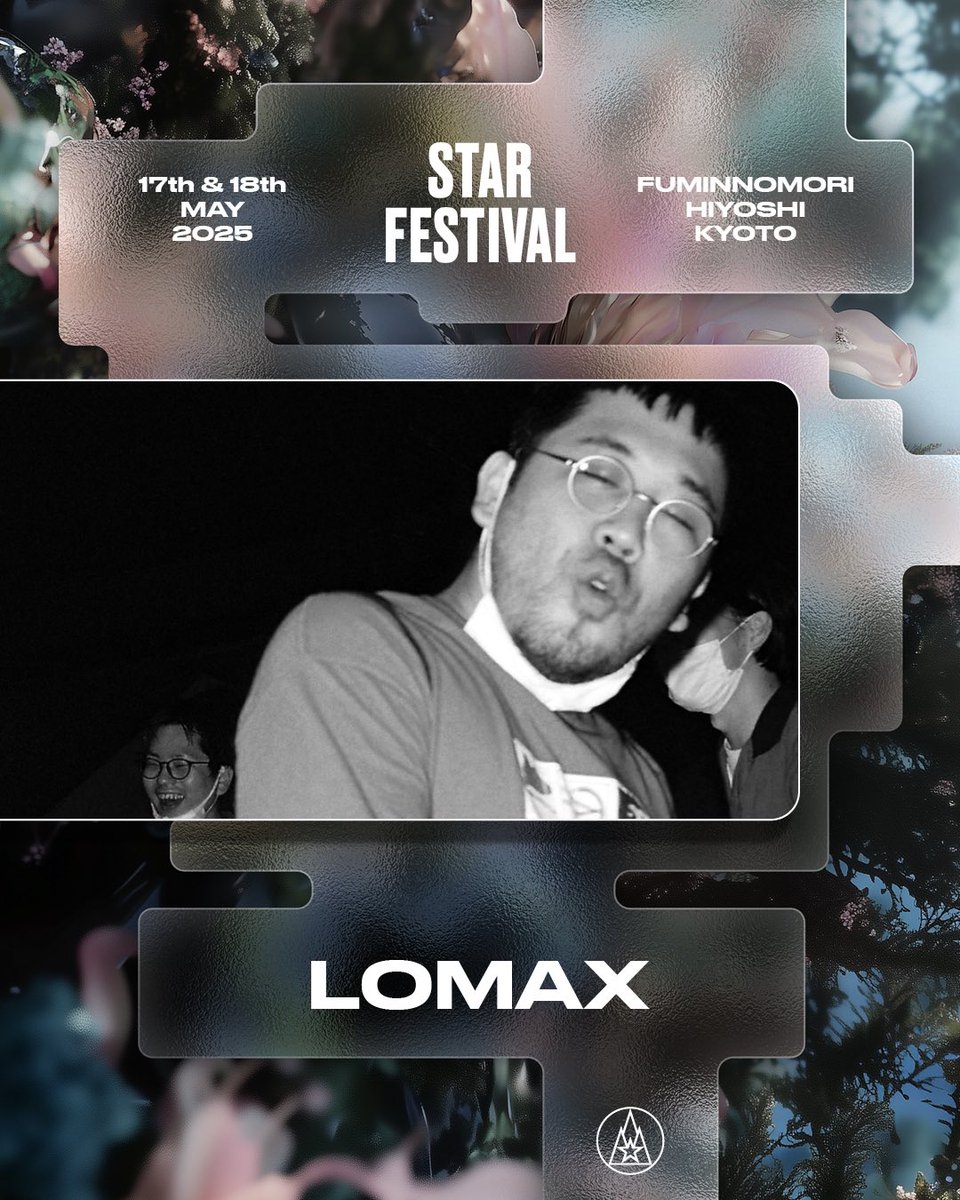 STARFESTIVAL 2025

LOMAX
京都在住のDJ/プロデューサー。2017年より、京都在住のDJ/プロデューサーであるStones Taroと共に、忍者ハウスレーベル「NC4K」の運営を始める。2018年より、NC4Kの共同主催者のStones Taroと共に定期イベント「Pyramid」を主催している。
nc4k.xyz