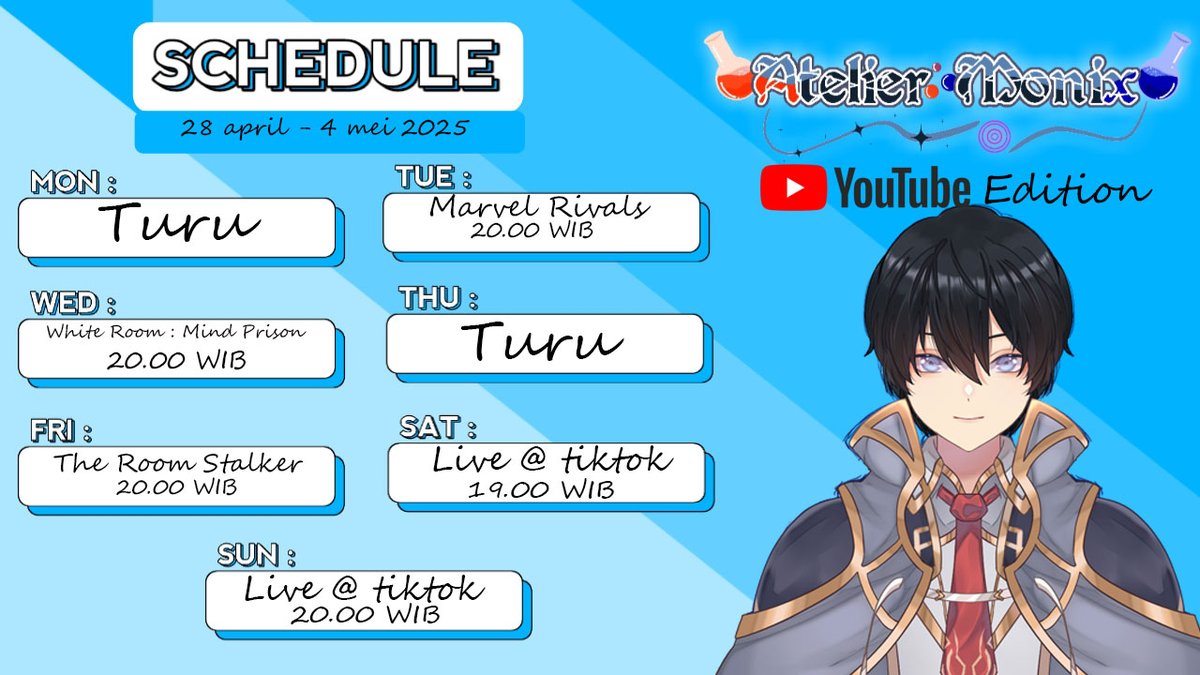 AtelierMonix's tweet photo. SKEJUUUUUUUL
karena lagi live di dua platform skejulnya juga duaa ya
ati ati kebalik skejulnya pas liat, pastiin liat edisi platform mana dulu 🤣

[tags] 
general : #ateliermonix
fanart : #monart
live : #monstream  
nsfw : #monsexy
meme : #mememon 
fans name : MasOki's https://t.co/bLDWrAW0pj