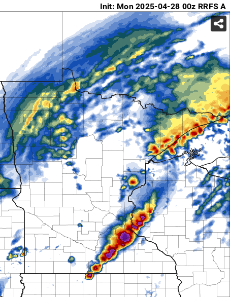 paulhuttnerwx's tweet photo. Unusually wide range of forecast model solutions tonight for 6 p.m. Monday. Have to wonder if cancelled weather balloon launches upstream of MN are having an impact on storm solutions? Critical to have the usual data feed. Models can't forecast what they can't see! 
#mnwx https://t.co/kDyGutoNxn